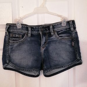 Size 26 Silver Jean Shorts